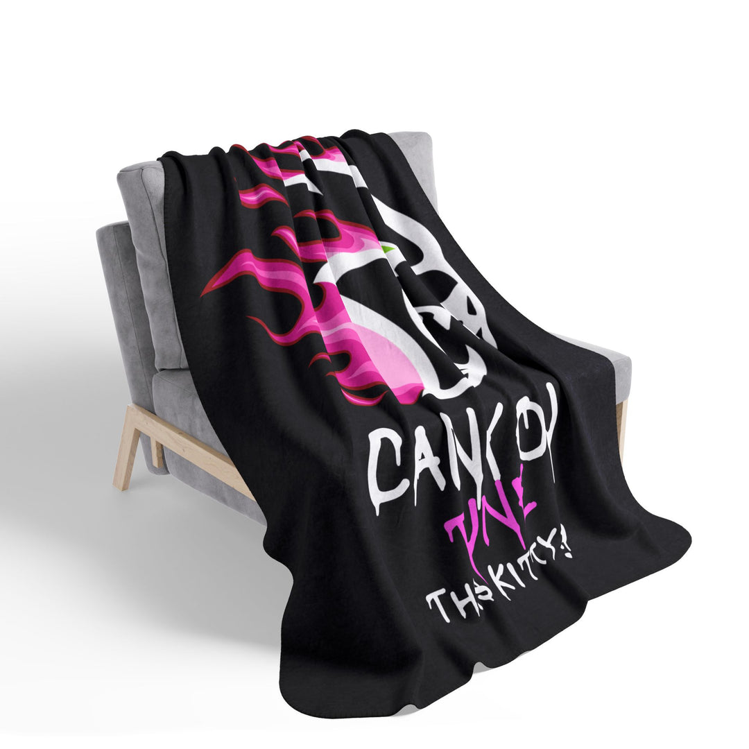 "Can You Tune This Kitty?" Fleece Sherpa Blanket